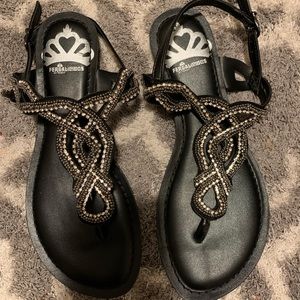 Fergalicious Rhinestone Sandals